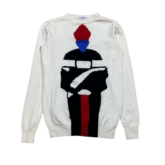 Stella Jean Virgin Wool Cardinal Sweater Women's XS Made in Italy - Picture 1 of 11